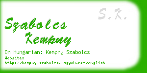 szabolcs kempny business card